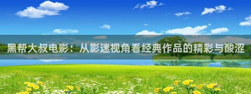 黑帮大叔电影：从影迷视角看经典作品的精彩与酸涩