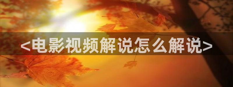 神马影院久久久久久久久：<电影视频解说怎么解说>